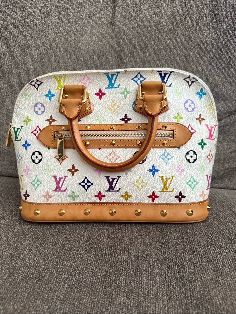 Vintage Louis Vuitton x Takashi Murakami Alma PM - white Multicolor